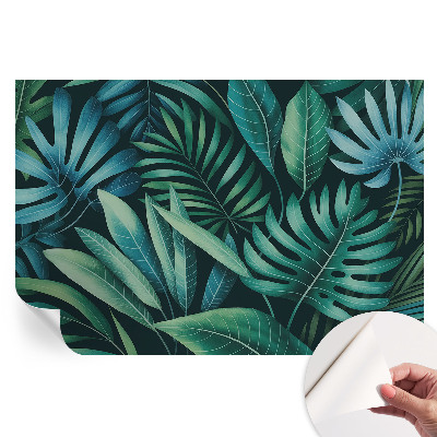 Papier peint photographique autocollant feuilles tropicales