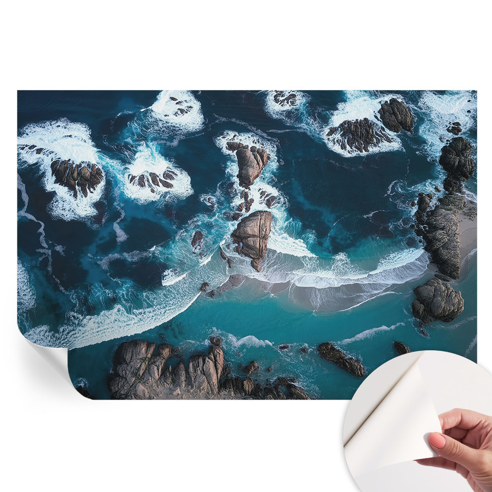 Papier peint photo autocollant pour la chambre vagues océaniques