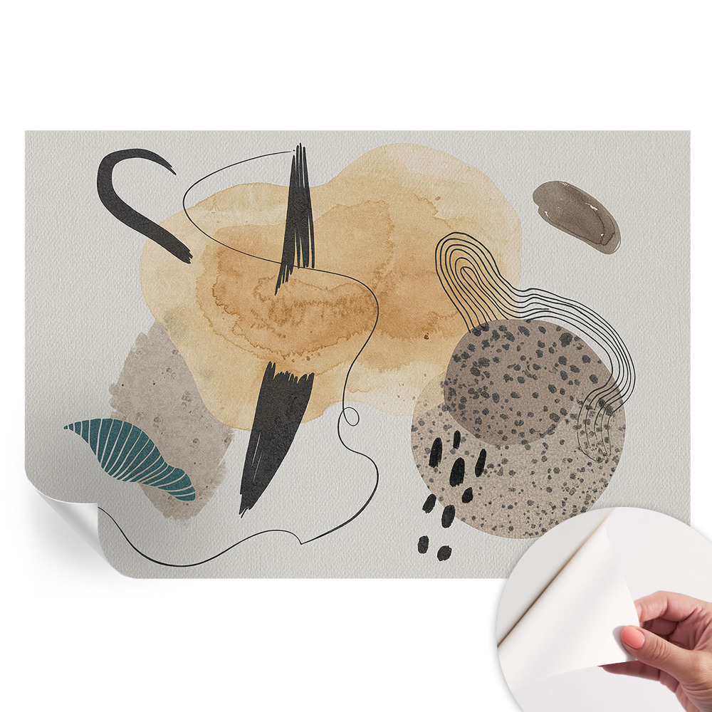 Papier peint autocollant pour le salon Composition abstraite