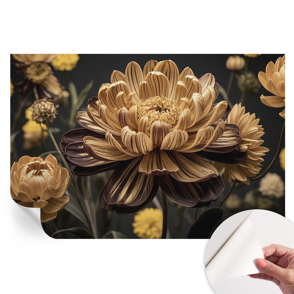 Papier peint photo autocollant pour la chambre élégance florale