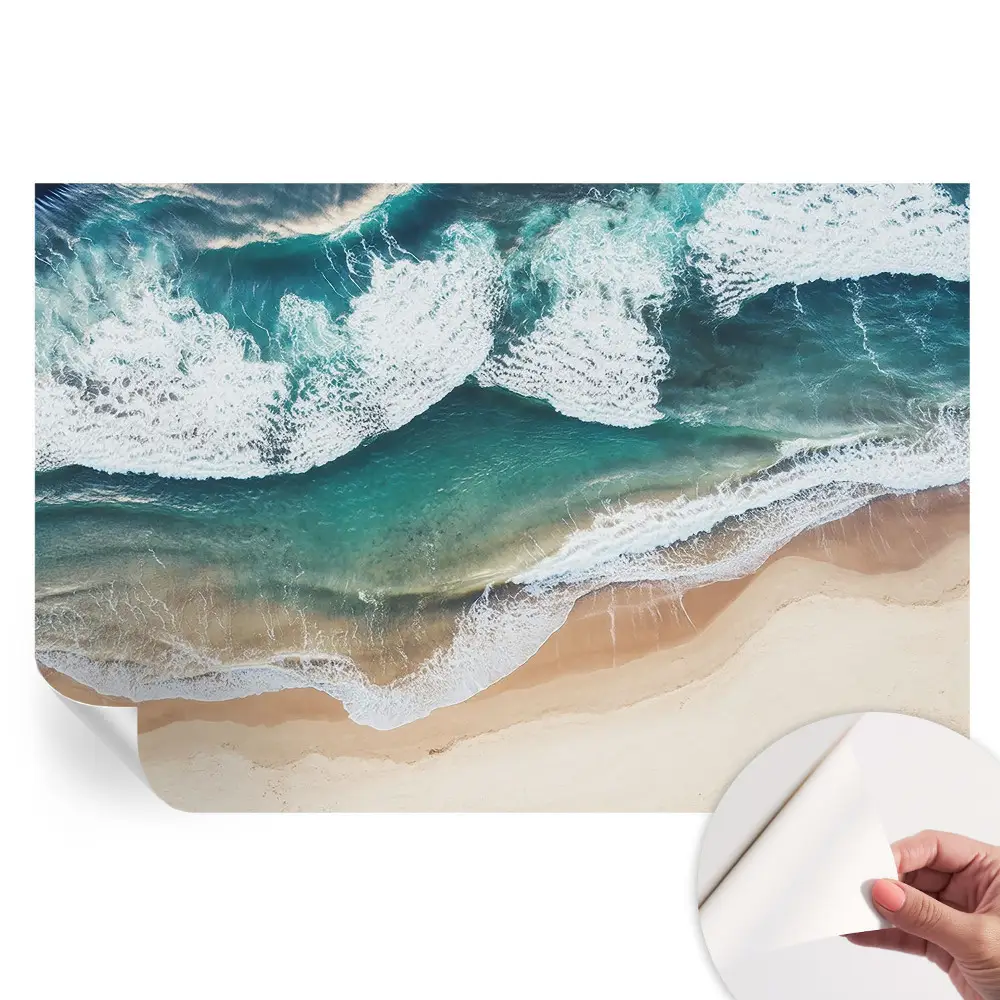 Papier peint photo autocollant motif vagues de la mer