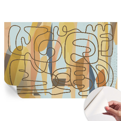 Papier peint photo autocollant formes abstraites pour chambre