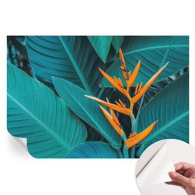 Papier peint photo moderne pour le salon Fleurs feuillues