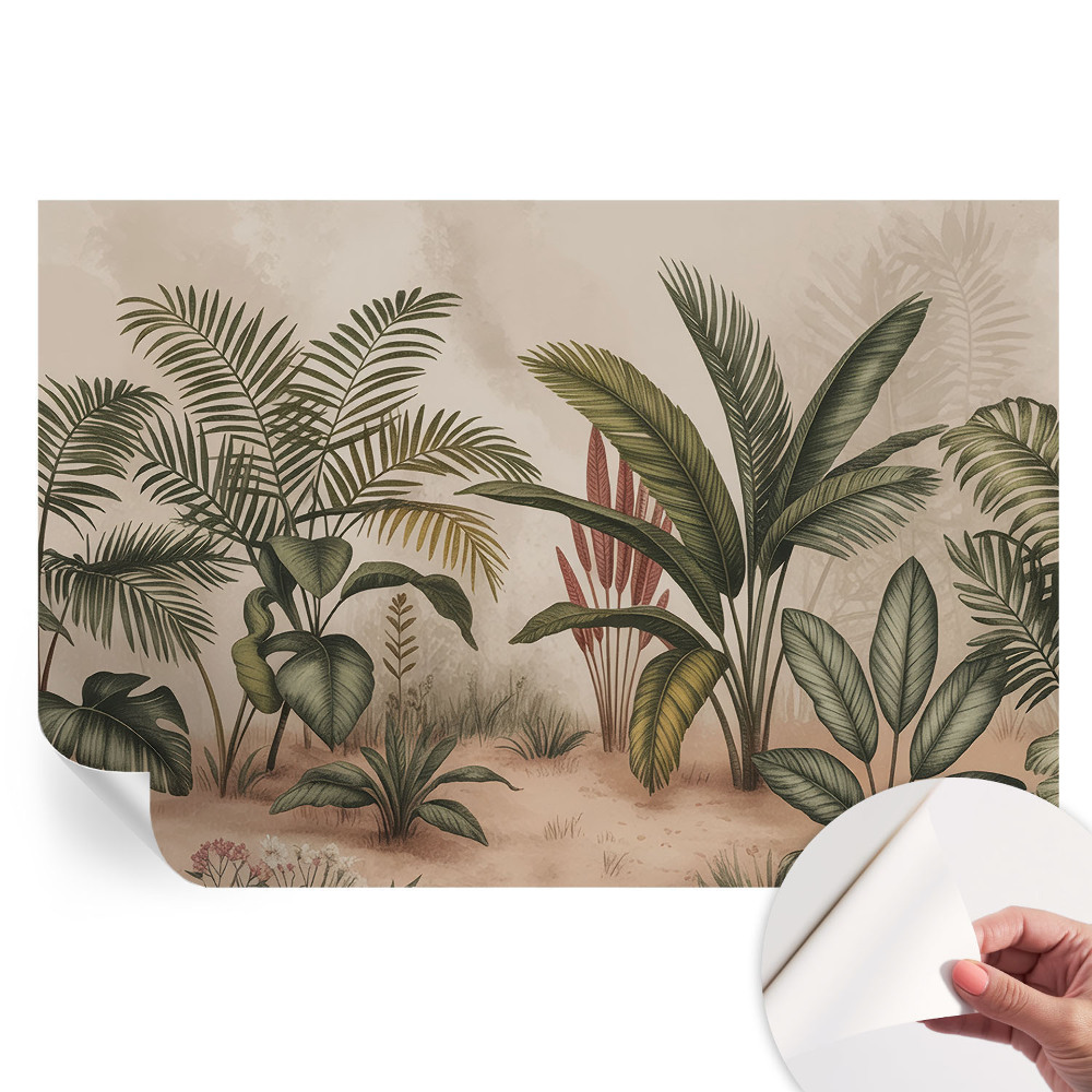 Papier peint photo autocollant pour la chambre Motif végétal