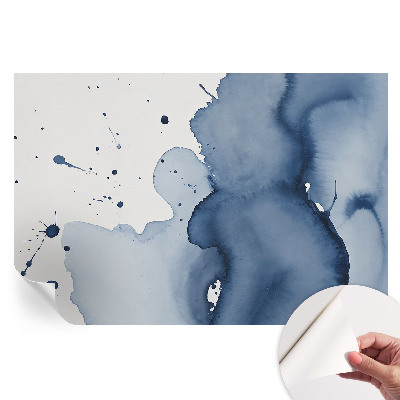 Papier peint autocollant pour le salon éclaboussures bleu marine