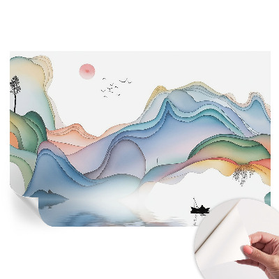 Papier peint photo moderne pour salon motif paysage onirique