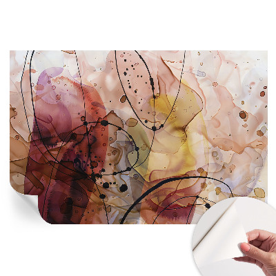 Papier peint photo autocollant pour chambre motif harmonie abstraite