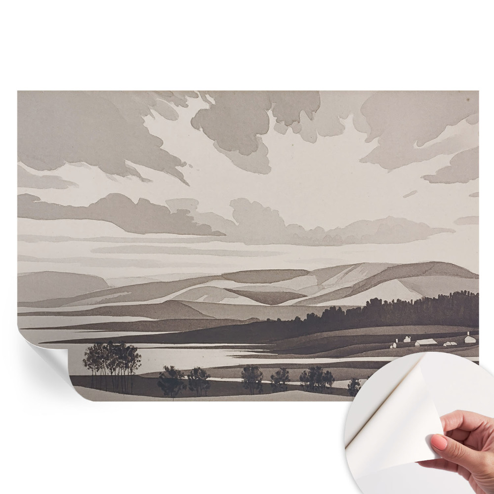 Papier peint autocollant paysage paisible pour salon