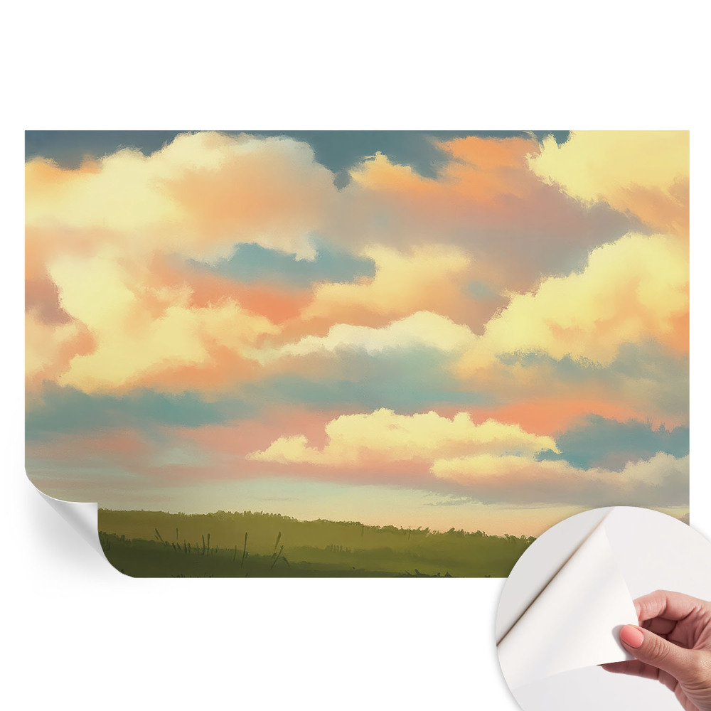 Fresque murale autocollante nuages ​​du ciel