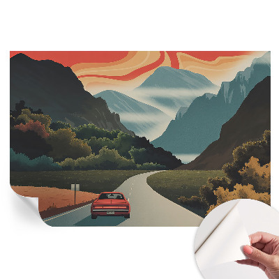 Papier peint photo moderne pour salon motif aventure en montagne