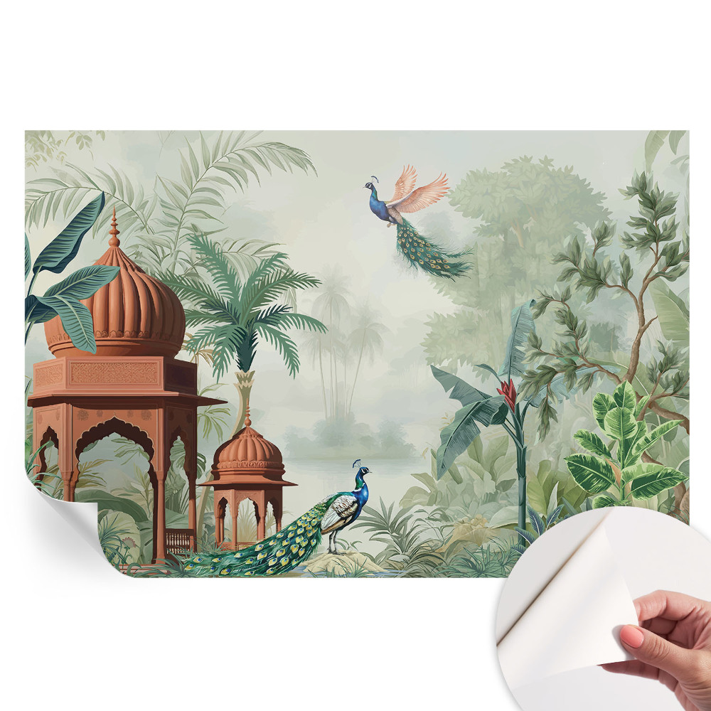 Papier peint autocollant pour le salon Jardins des Paons