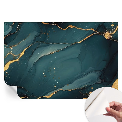 Papier peint photo moderne pour salon abstraction bleu foncé