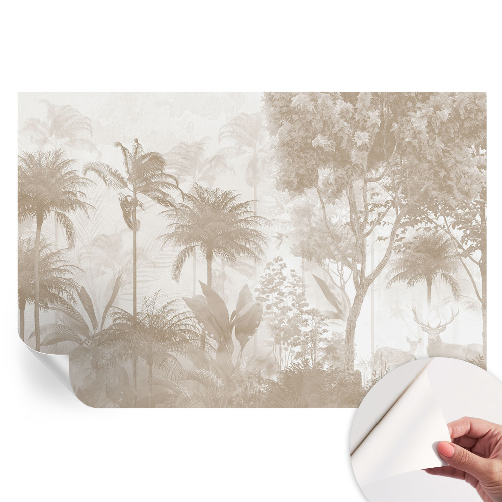 Papier peint autocollant pour le salon paysage tropical