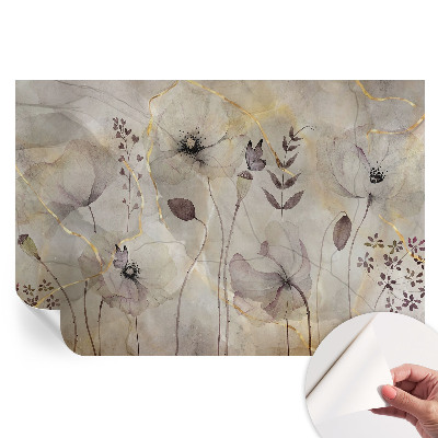 Papier peint photo autocollant pour la chambre Fleurs délicates