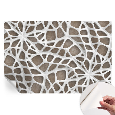 Fresque murale autocollante motif filet de dentelle