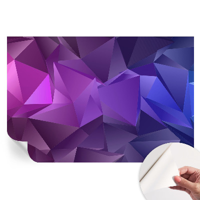 Papier peint photo moderne pour le salon Triangles violets