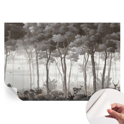 Papier peint photo autocollant pour la chambre magie de la forêt