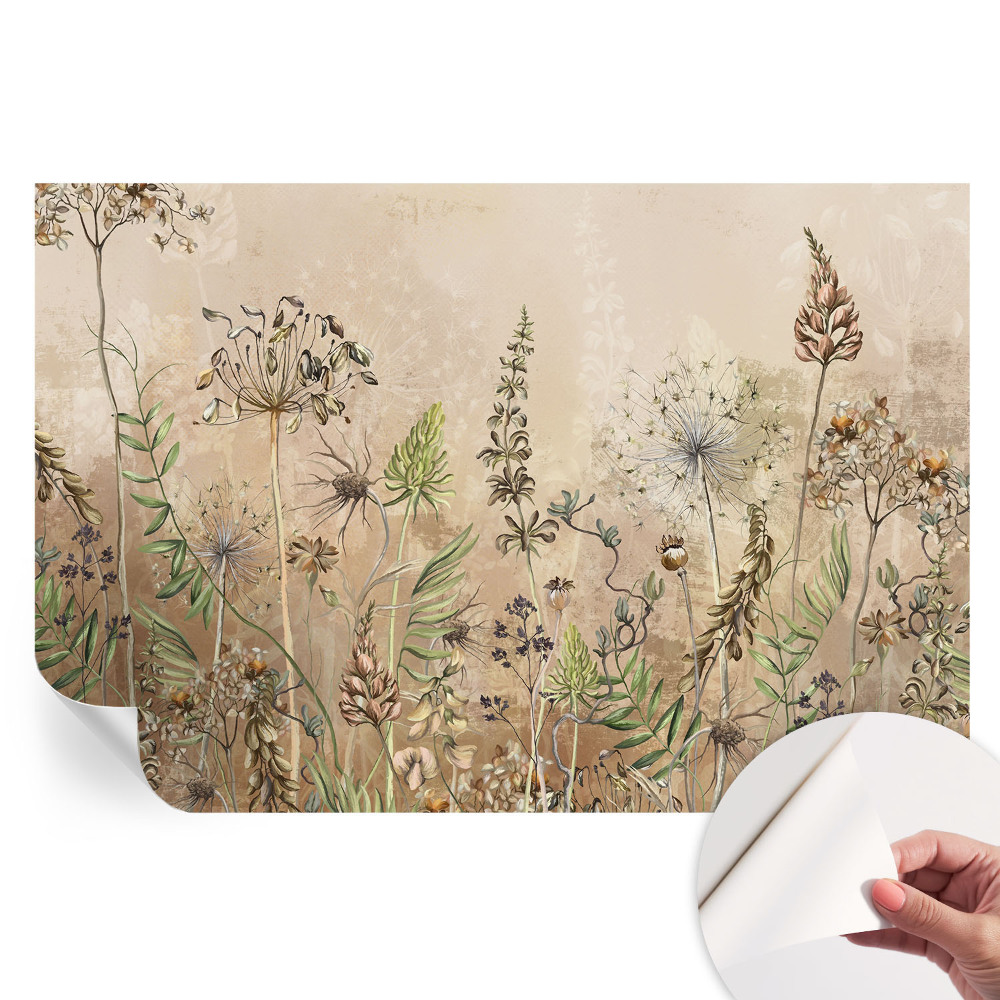 Papier peint photo autocollant pour la chambre fleurs rustiques