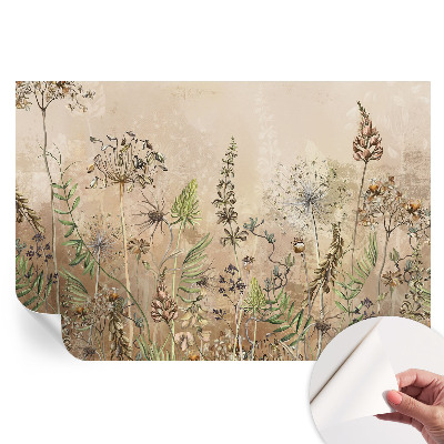 Papier peint photo autocollant pour la chambre fleurs rustiques