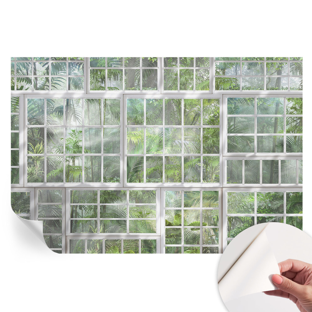 Papier peint autocollant pour le salon Forêt verte