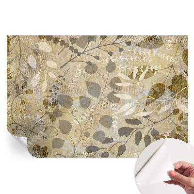 Papier peint photo autocollant pour la chambre feuilles de rameaux