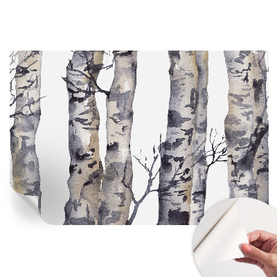 Papier peint photo moderne pour le salon forêt de trembles