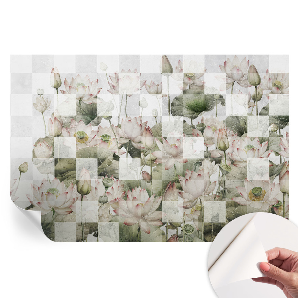Papier peint photo autocollant motifs de lotus