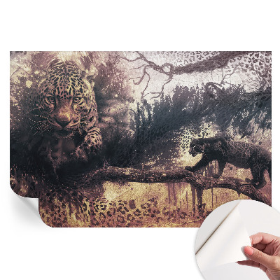 Papier peint photo autocollant pour la chambre Thème de la forêt