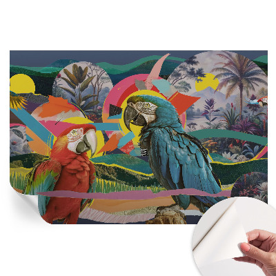 Papier peint photo moderne pour le salon Oiseaux exotiques