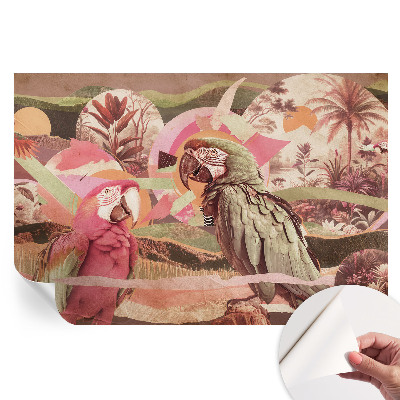 Papier peint photographique autocollant oiseaux tropicaux