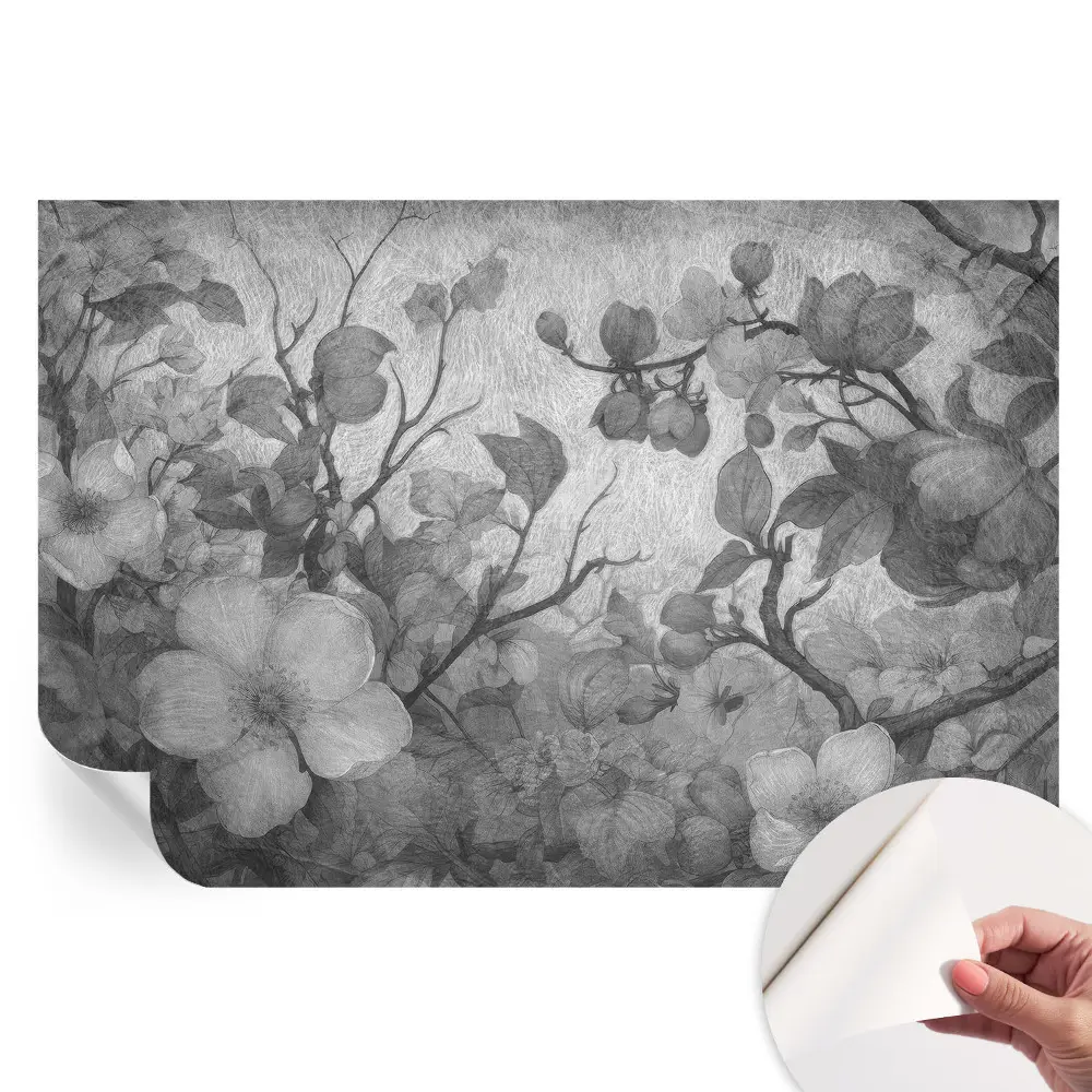 Papier peint photo autocollant branche de fleurs
