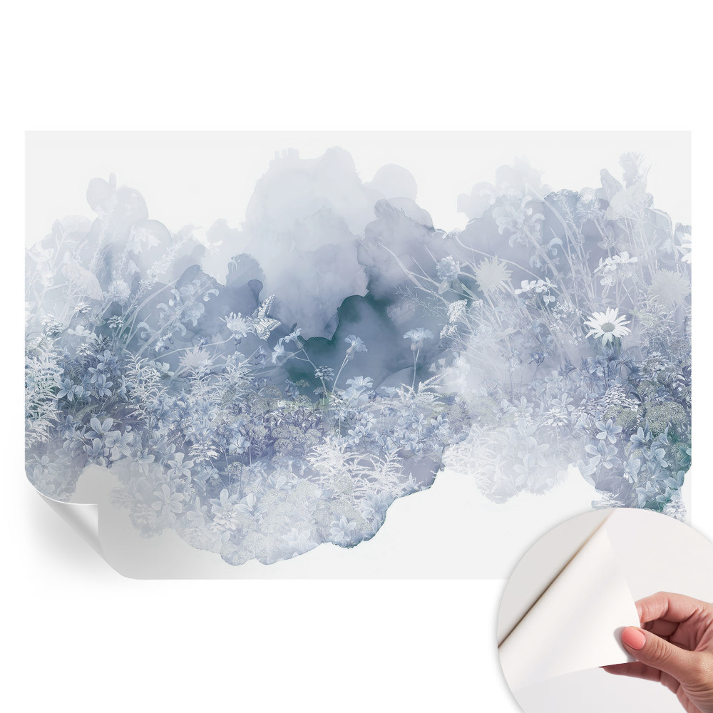 Papier peint photo autocollant pour la chambre prairie fleurie