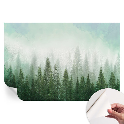 Papier peint autocollant pour le salon Loup dans la forêt