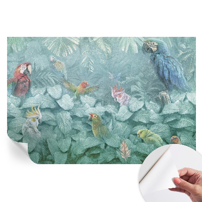Papier peint photo moderne pour le salon Oiseaux exotiques