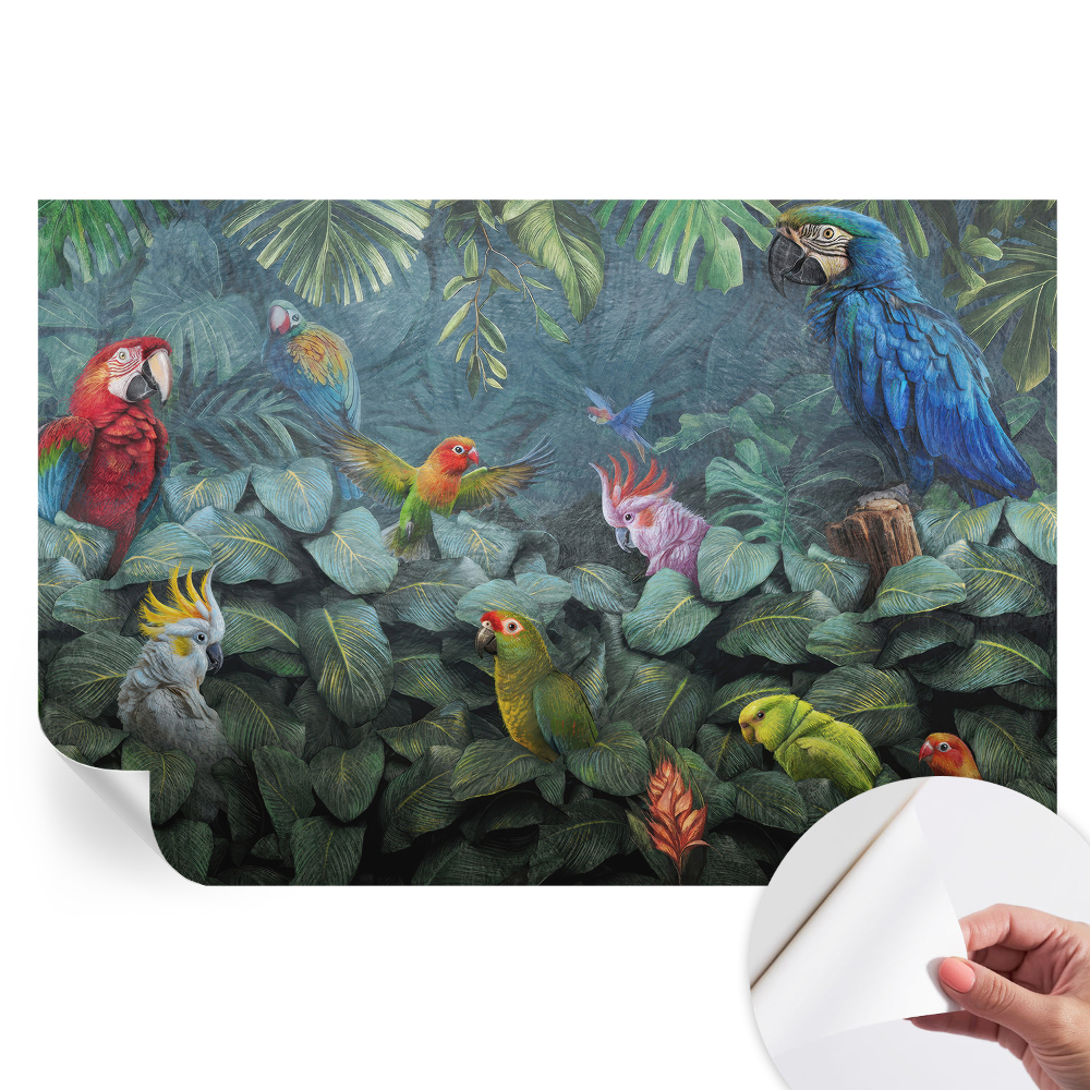 Papier peint autocollant pour le salon jungle exotique