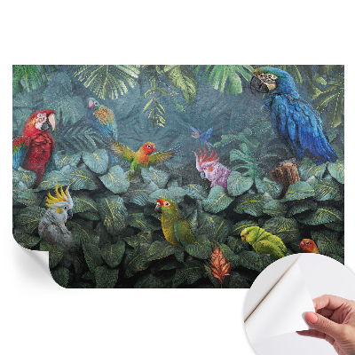 Papier peint autocollant pour le salon jungle exotique