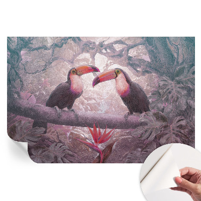 Papier peint photo autocollant pour la chambre Couple exotique