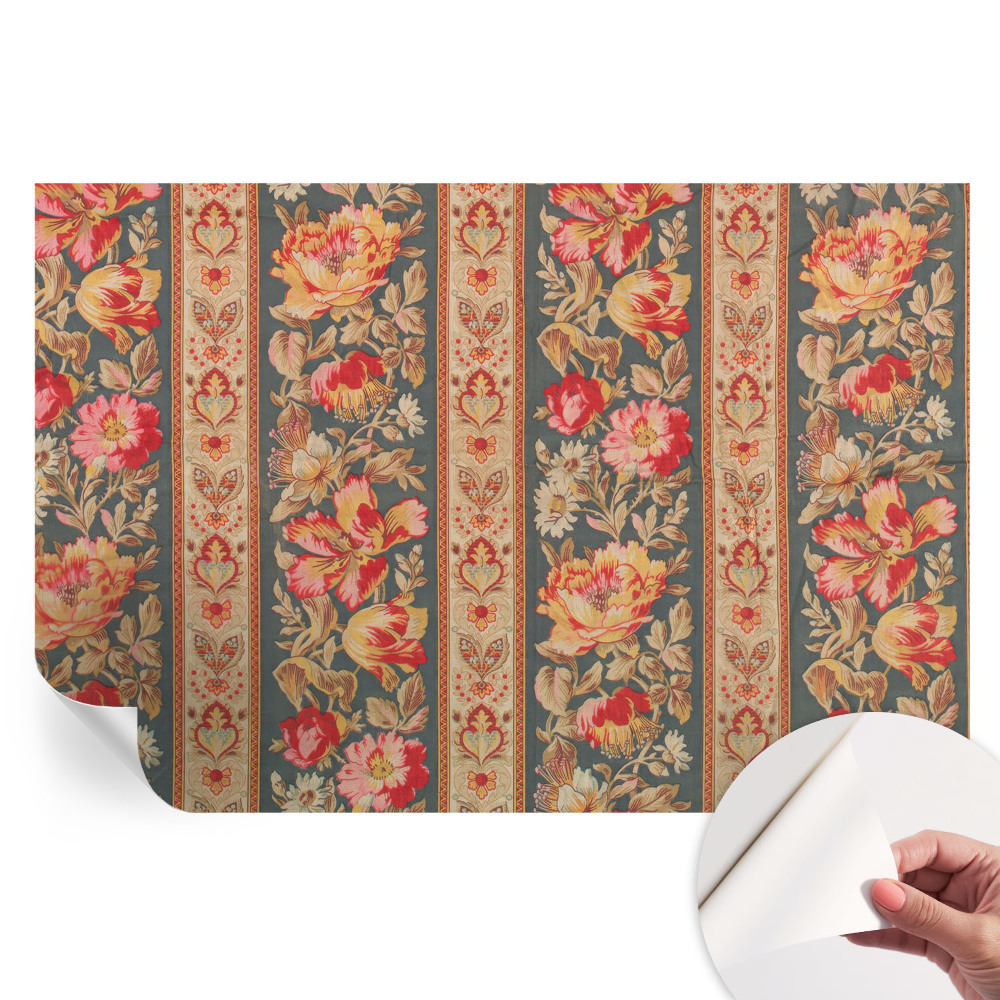 Papier peint autocollant à motifs de fleurs colorées pour salon