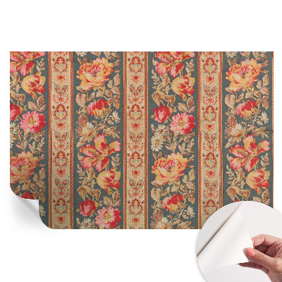 Papier peint autocollant pour le salon fleurs colorées