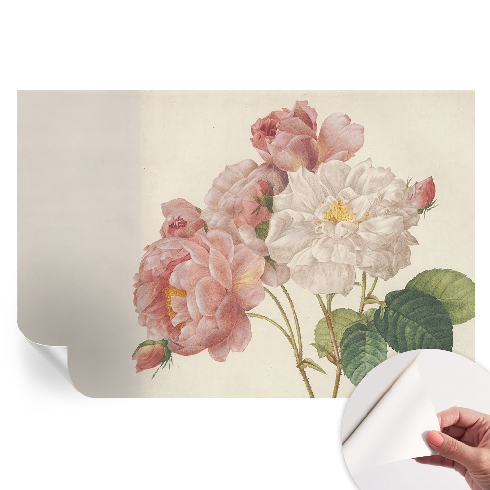 Papier peint photo moderne pour le salon roses romantiques