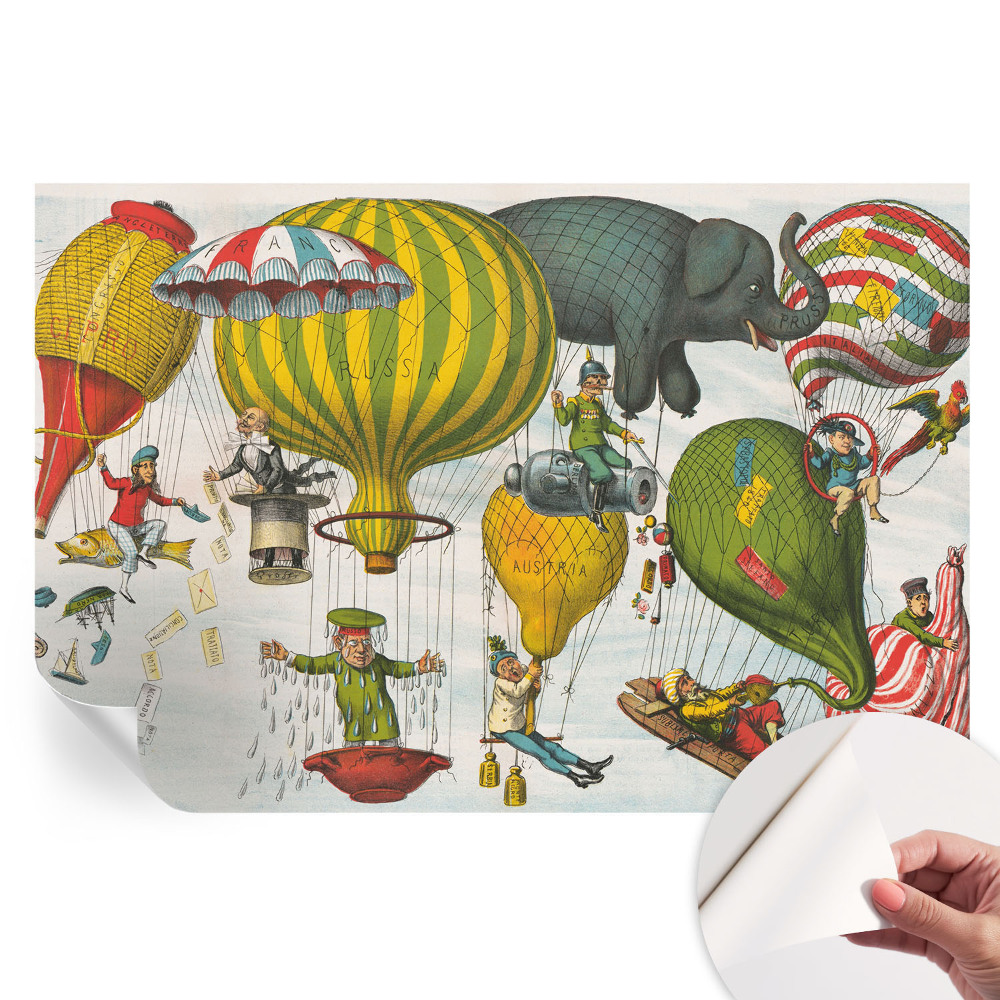 Papier peint photo moderne pour le salon voyage en ballon