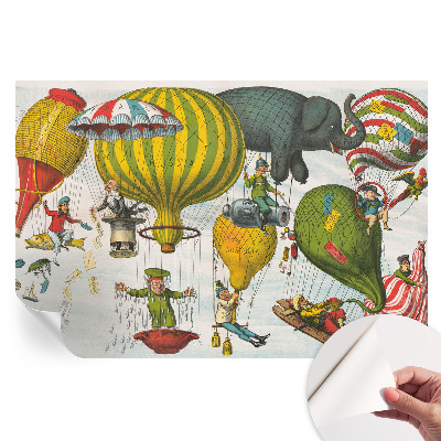 Papier peint photo moderne pour salon avec motif voyage en montgolfière