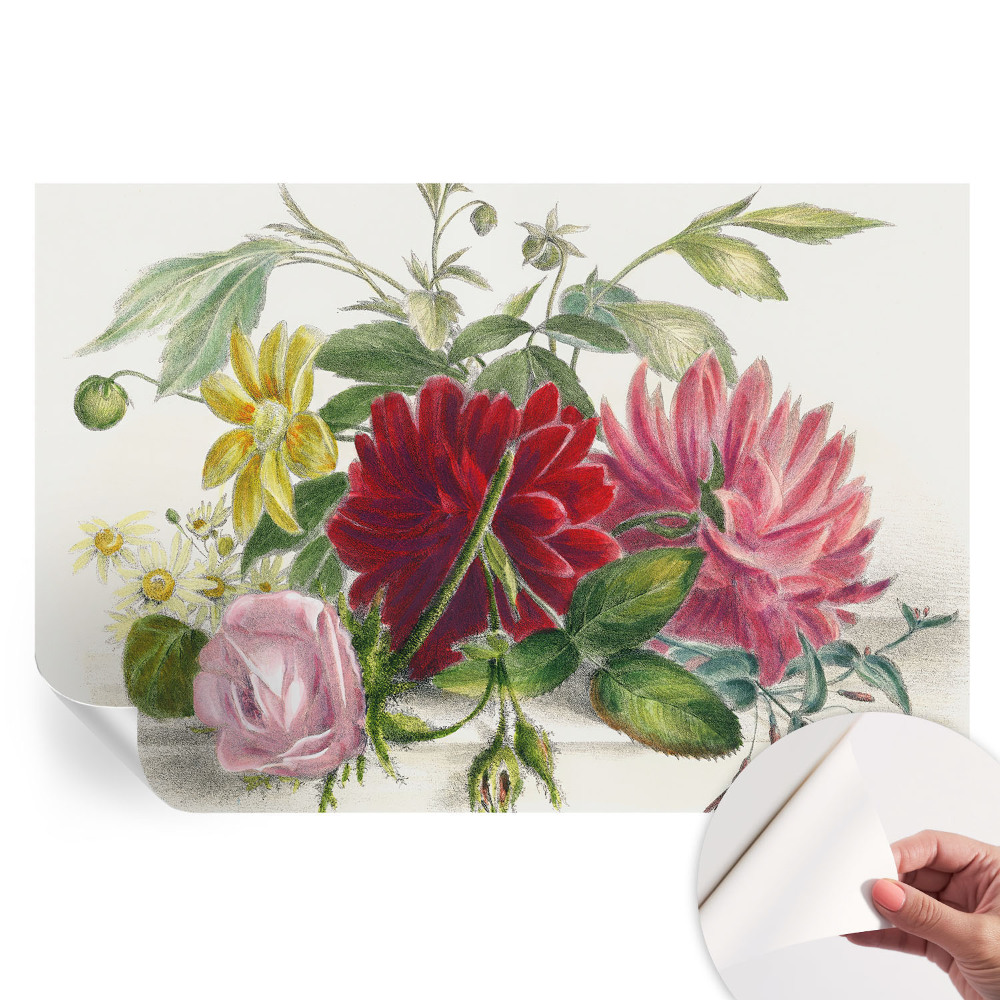 Papier peint autocollant pour le salon bouquet de fleurs