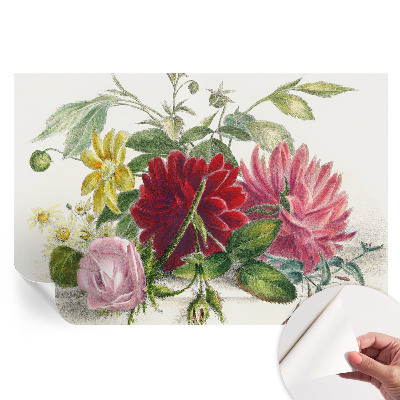 Papier peint autocollant pour le salon bouquet de fleurs