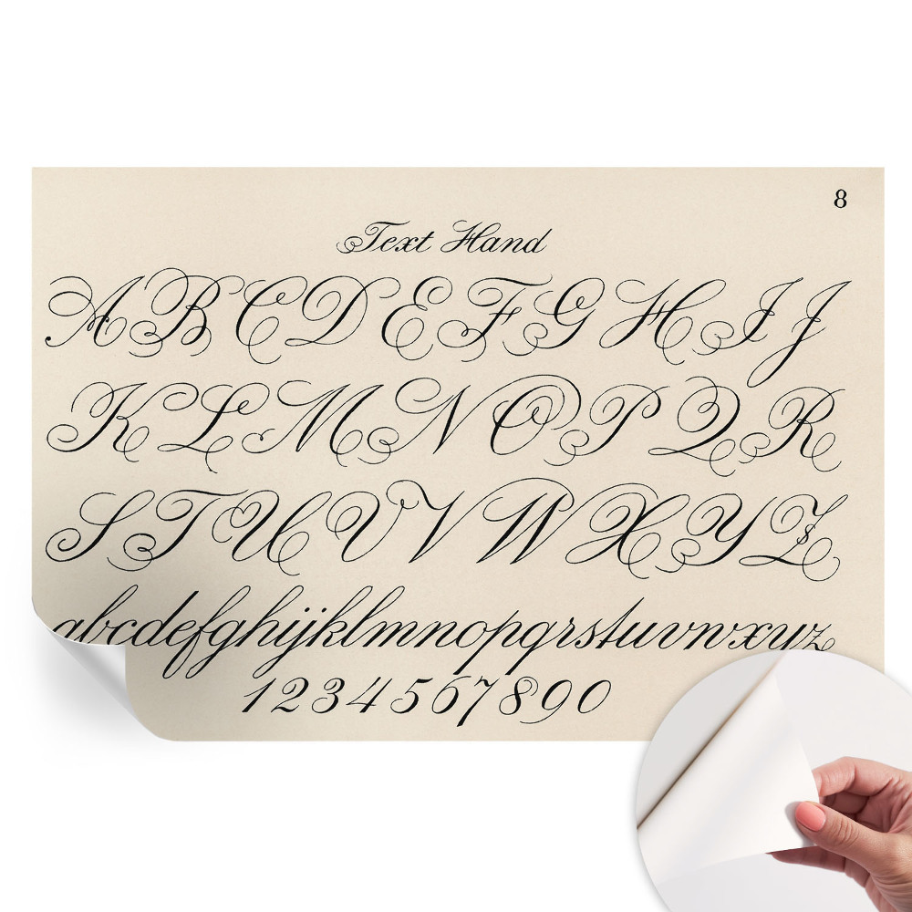 Papier peint photo moderne pour le salon Écriture calligraphique