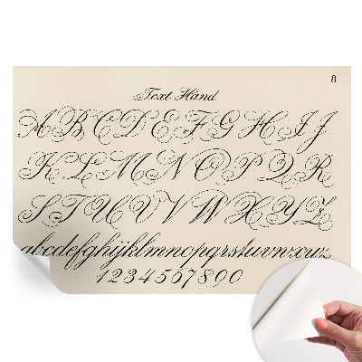 Papier peint photo moderne pour salon avec motif d'écriture calligraphique
