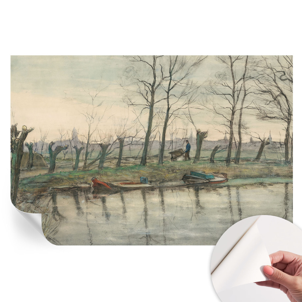 Papier peint autocollant pour le salon paysage d'hiver