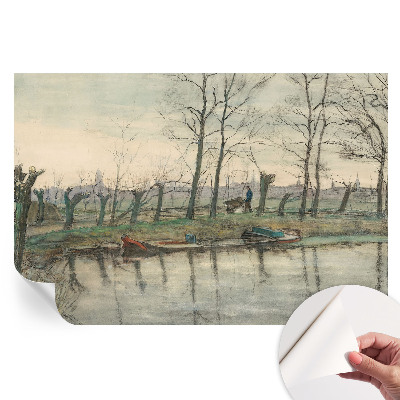 Papier peint autocollant pour le salon paysage d'hiver
