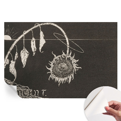 Papier peint photographique autocollant tournesol nostalgique