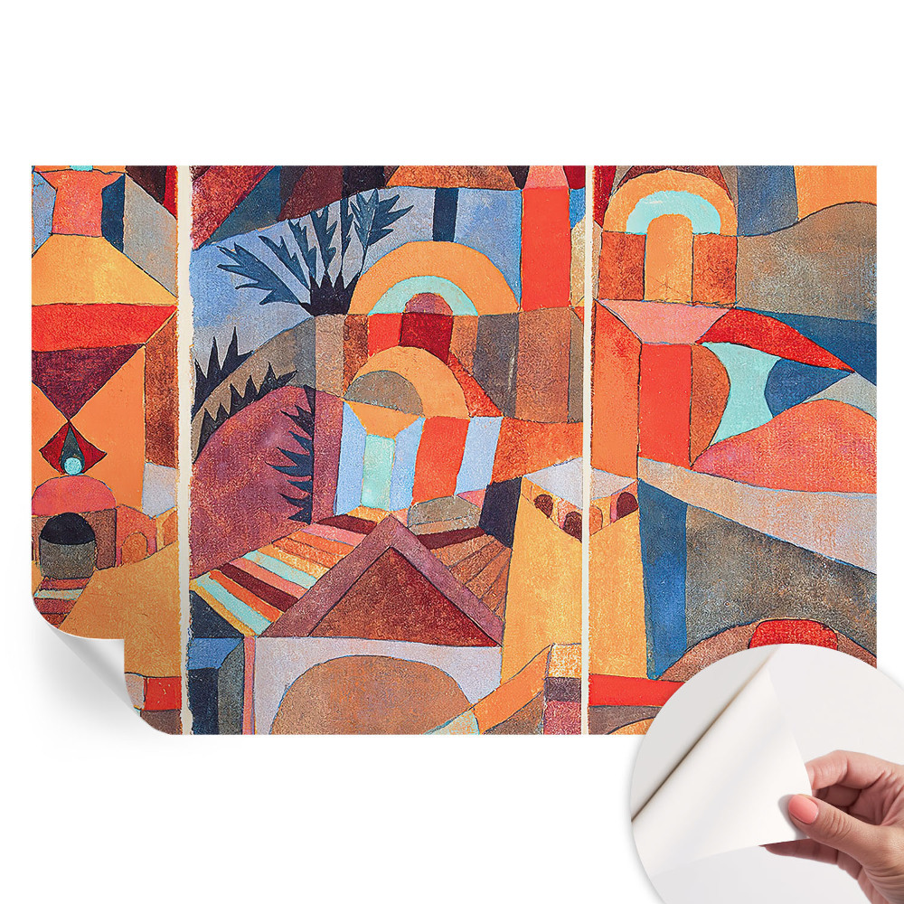 Papier peint autocollant pour le salon mosaïque colorée